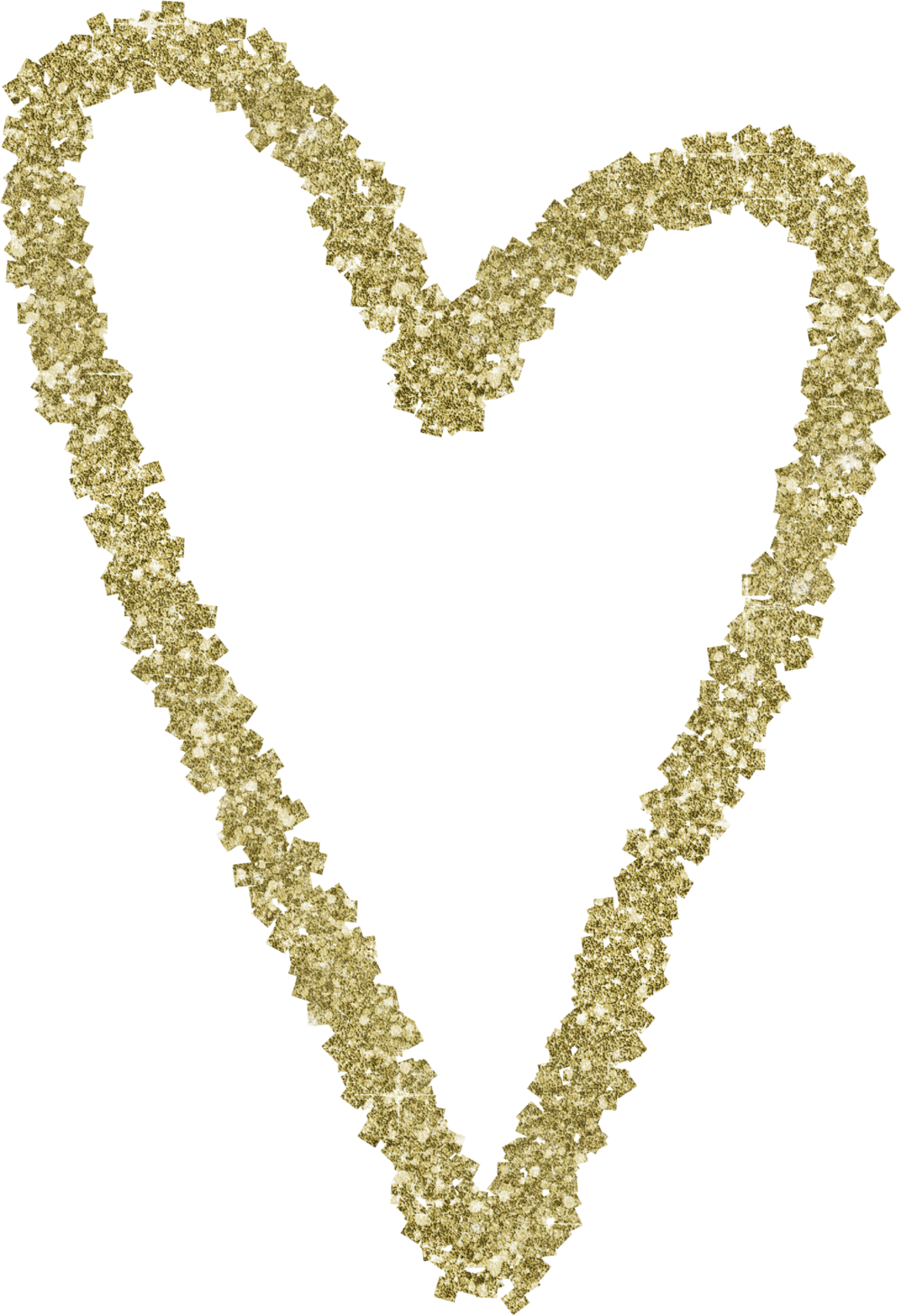 Gold Glitter Heart 7 (1000x1459), Png Download