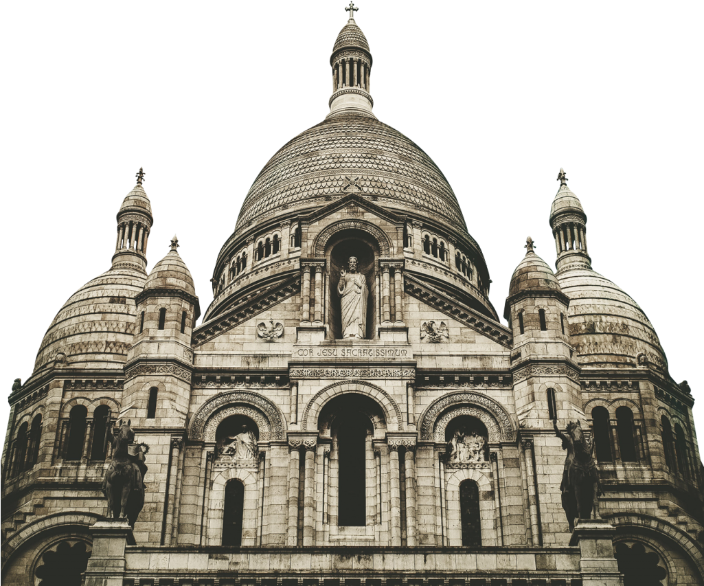 Cathedral Church Png Image - Basilique Du Sacré-cœur (500x430), Png Download