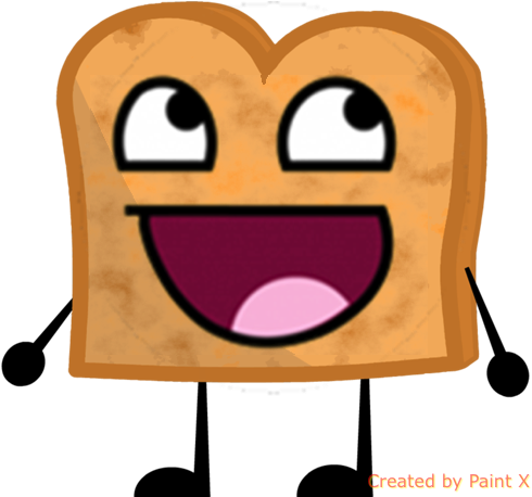 Png Black And White Download Epic Pic Group Toasts - Toast With A Face (500x457), Png Download