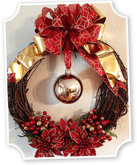 Wreath (449x547), Png Download