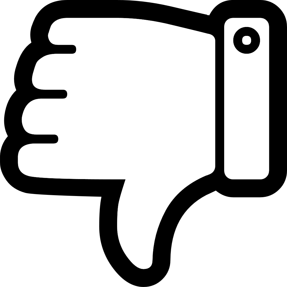 Pbc Customer Testimonials - Thumbs Down White Png (1000x1000), Png Download