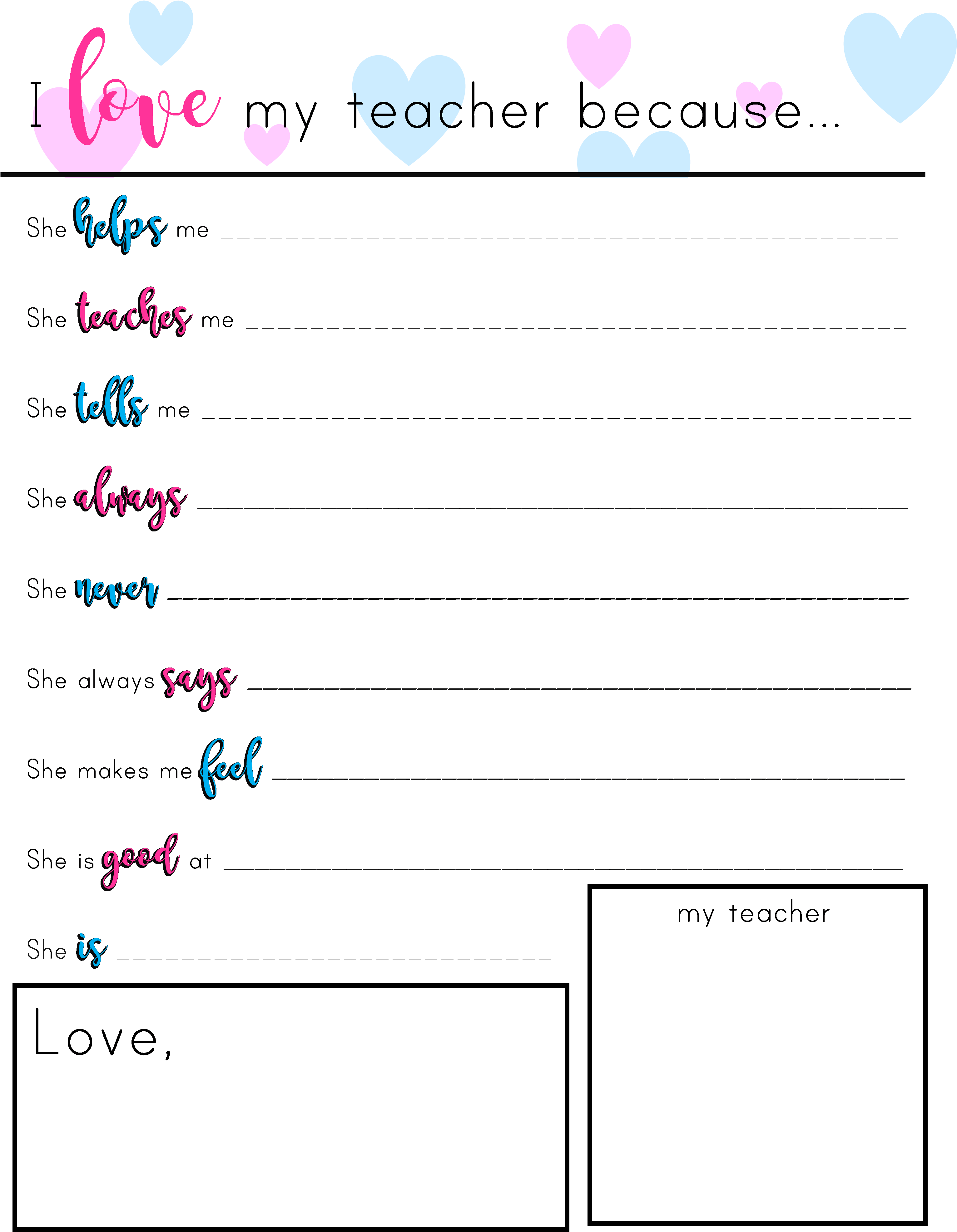 Female-teacher 3,100×3,955 Pixels - Love My Teacher Because (3100x3955), Png Download