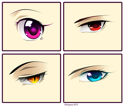 Anime Eyes By Ledogawa - Eyes Anime Cat (418x350), Png Download