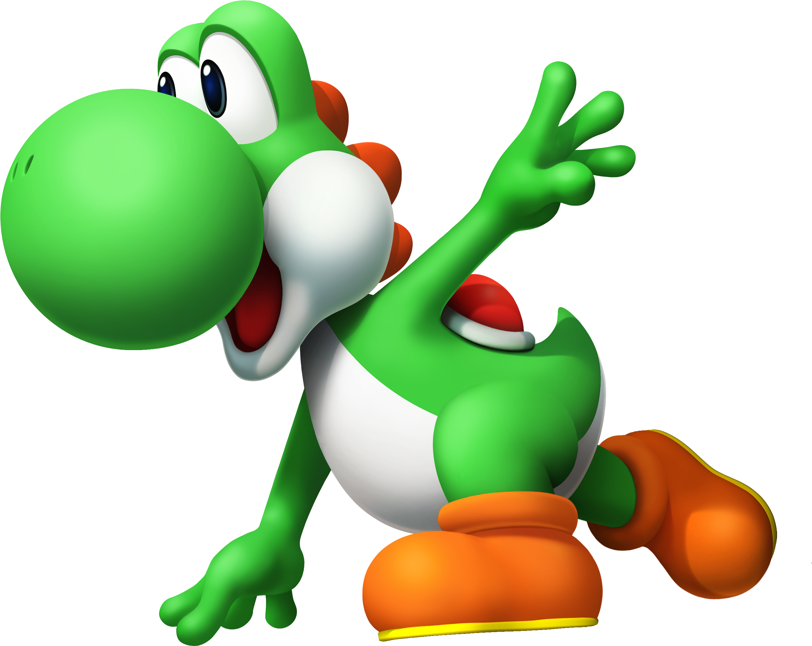 Yoshi Download Transparent Png Image - Green Yoshi (2742x2384), Png Download