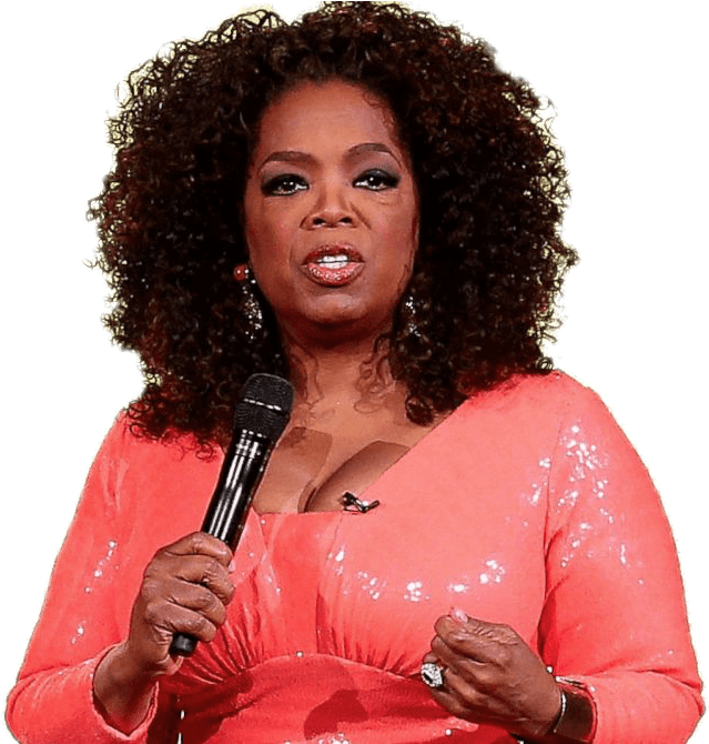 Oprah Winfrey With Microphone Png - Oprah Winfrey No Background (1600x669), Png Download