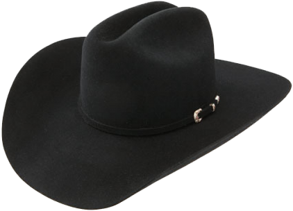 Sombrero Png For Kids - Black Felt Cowboy Hats (500x350), Png Download