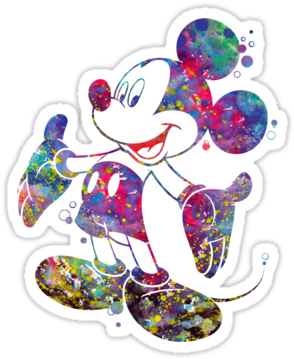 Mickey Mouse Disney Watercolor - Mickey Mouse (375x360), Png Download