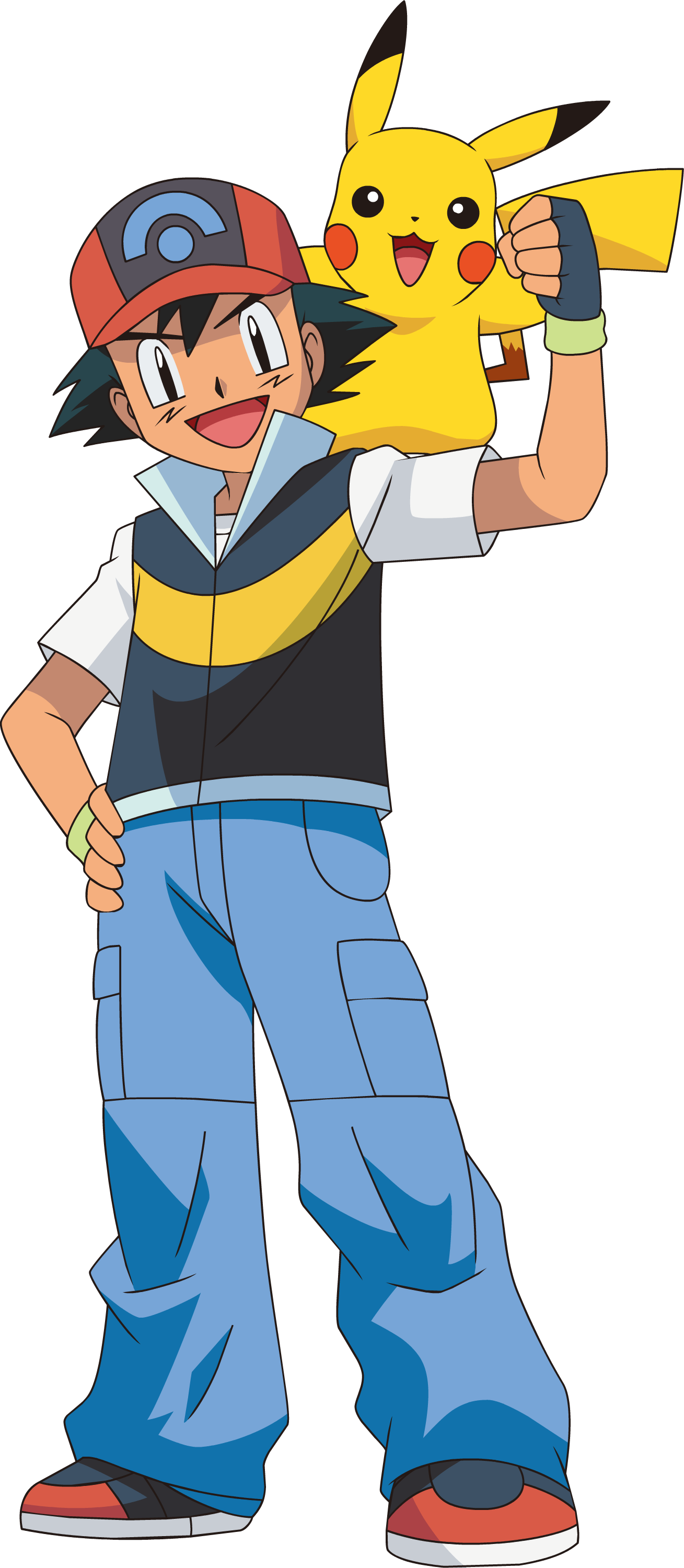 Original File - Pokemon Diamond And Pearl Ash (1309x3000), Png Download