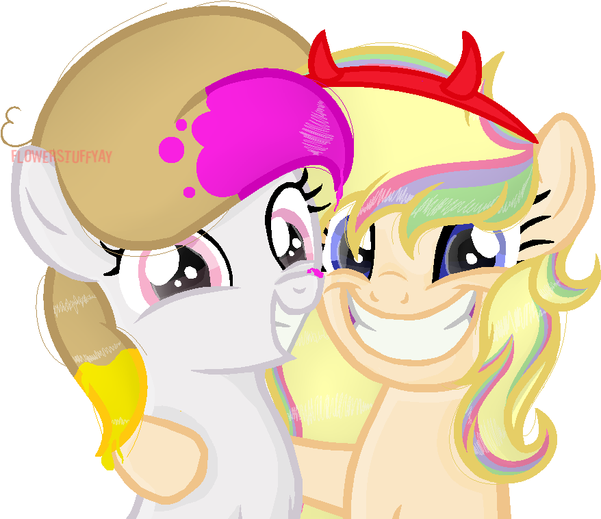 Flowerstuffyay, Base Used, Devil Horns, Earth Pony, - Artist (996x819), Png Download