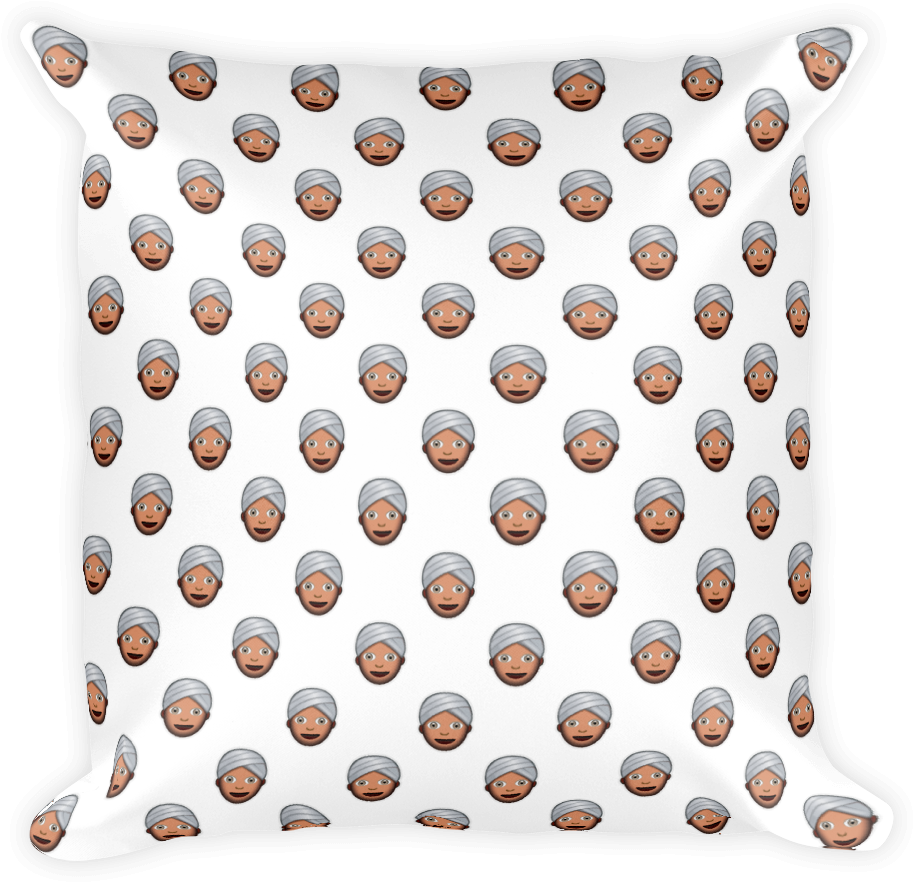 Man With Turban-just Emoji - Fried Shrimp Emoji Pillow (1000x1000), Png Download