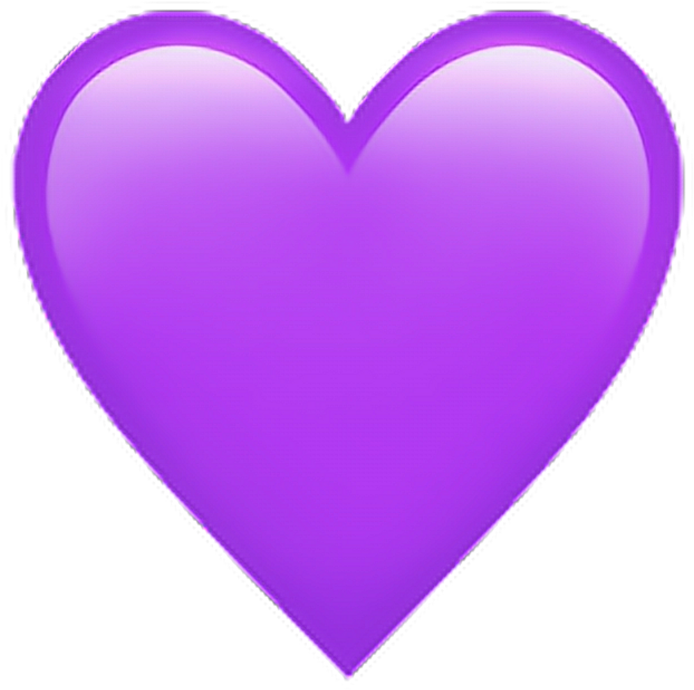 Heart Violet Violeta Png Sticker Tumblr - Emoji De Corazon Morado (1024x1024), Png Download