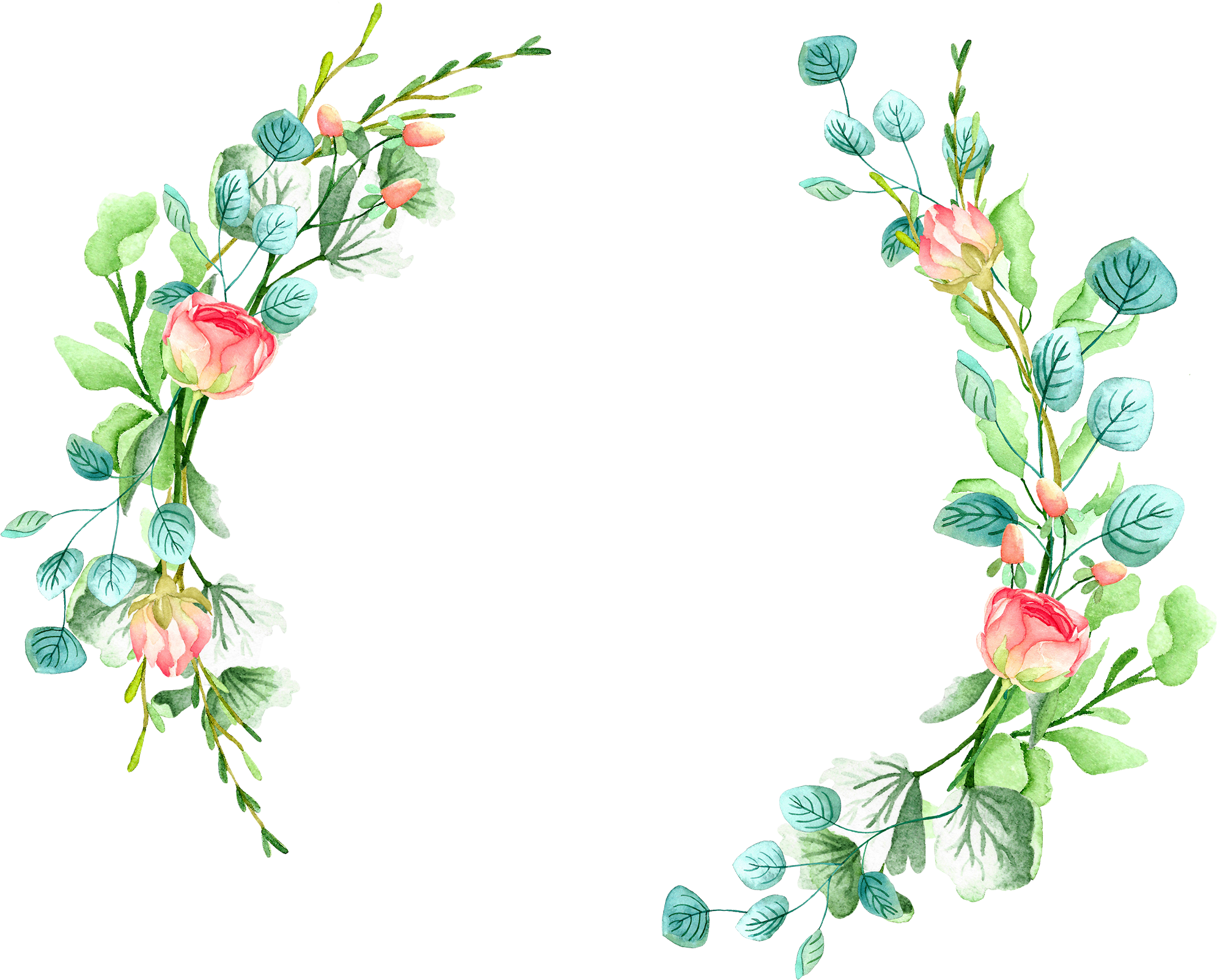 Flower Circle - Kwiaty Png Zaproszenie (2000x1639), Png Download