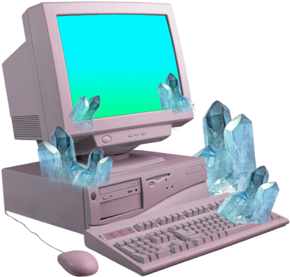 Computer Vaporwave (500x475), Png Download
