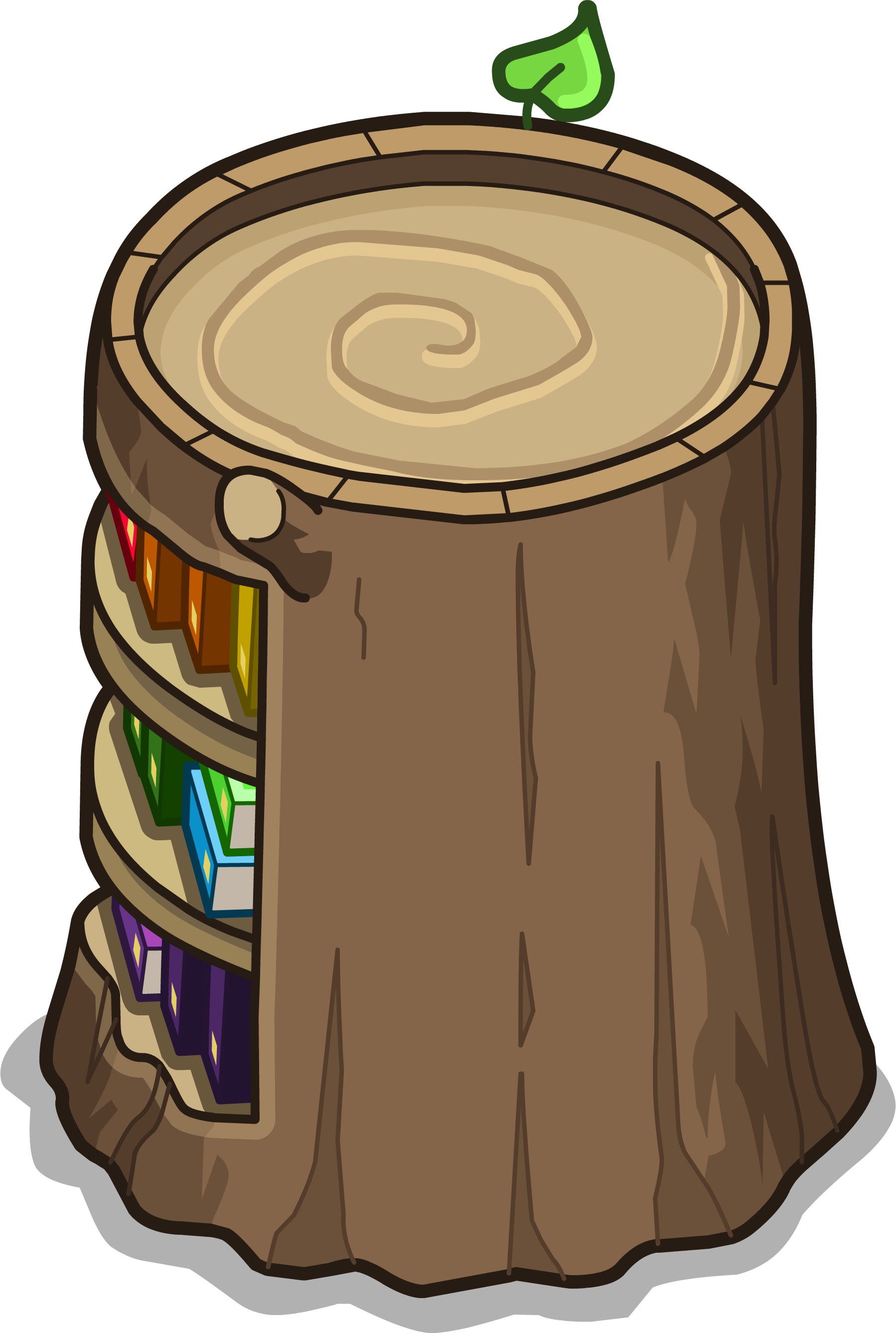 Stump Bookcase Sprite 039 - Tree Stump (1798x2673), Png Download