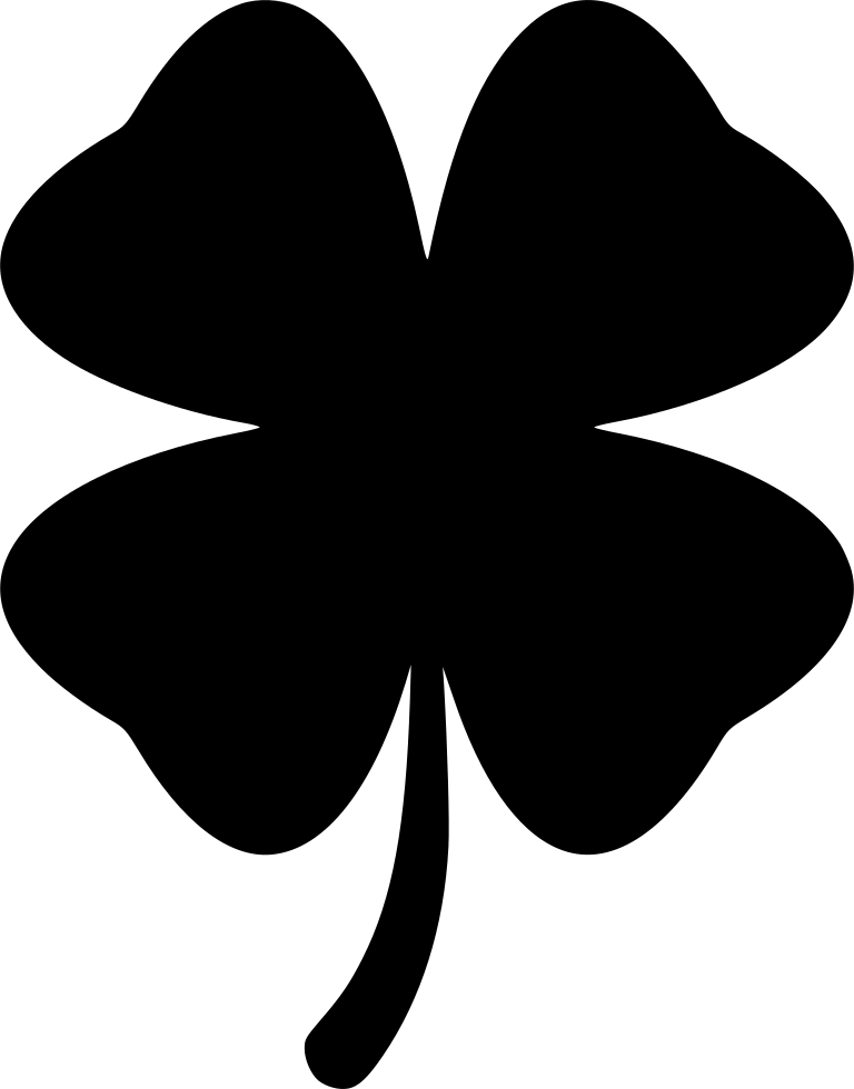 Four Svg Icon Free - Four Leaf Clover Icon Png (768x980), Png Download