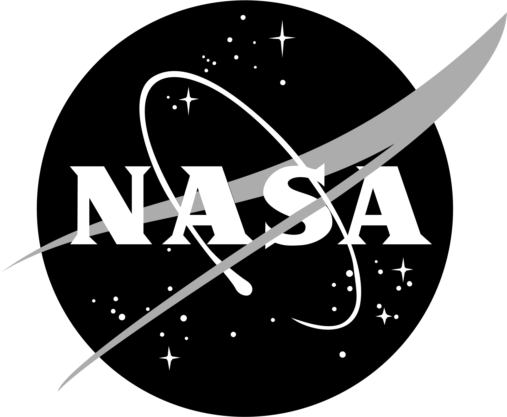 Nasa Logo Png Transparent - Nasa Logo Black Png (2400x2400), Png Download