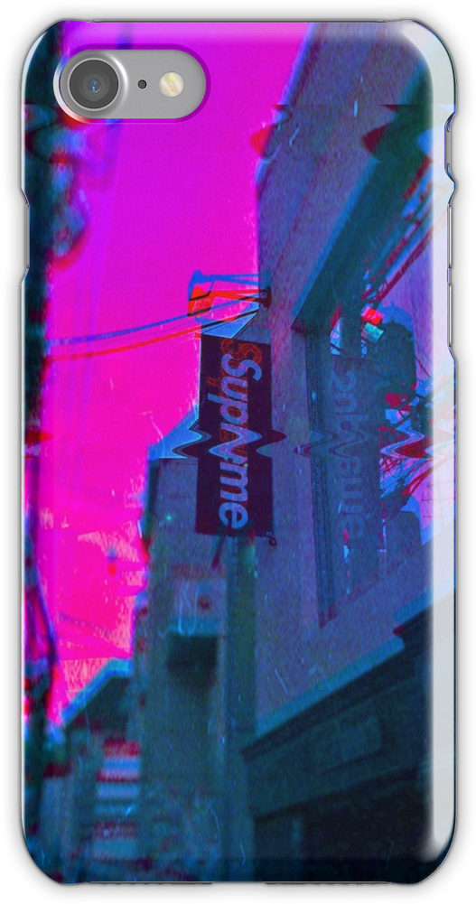 Vaporwave Supreme Iphone 7 Snap Case - Vaporwave Supreme (750x1000), Png Download