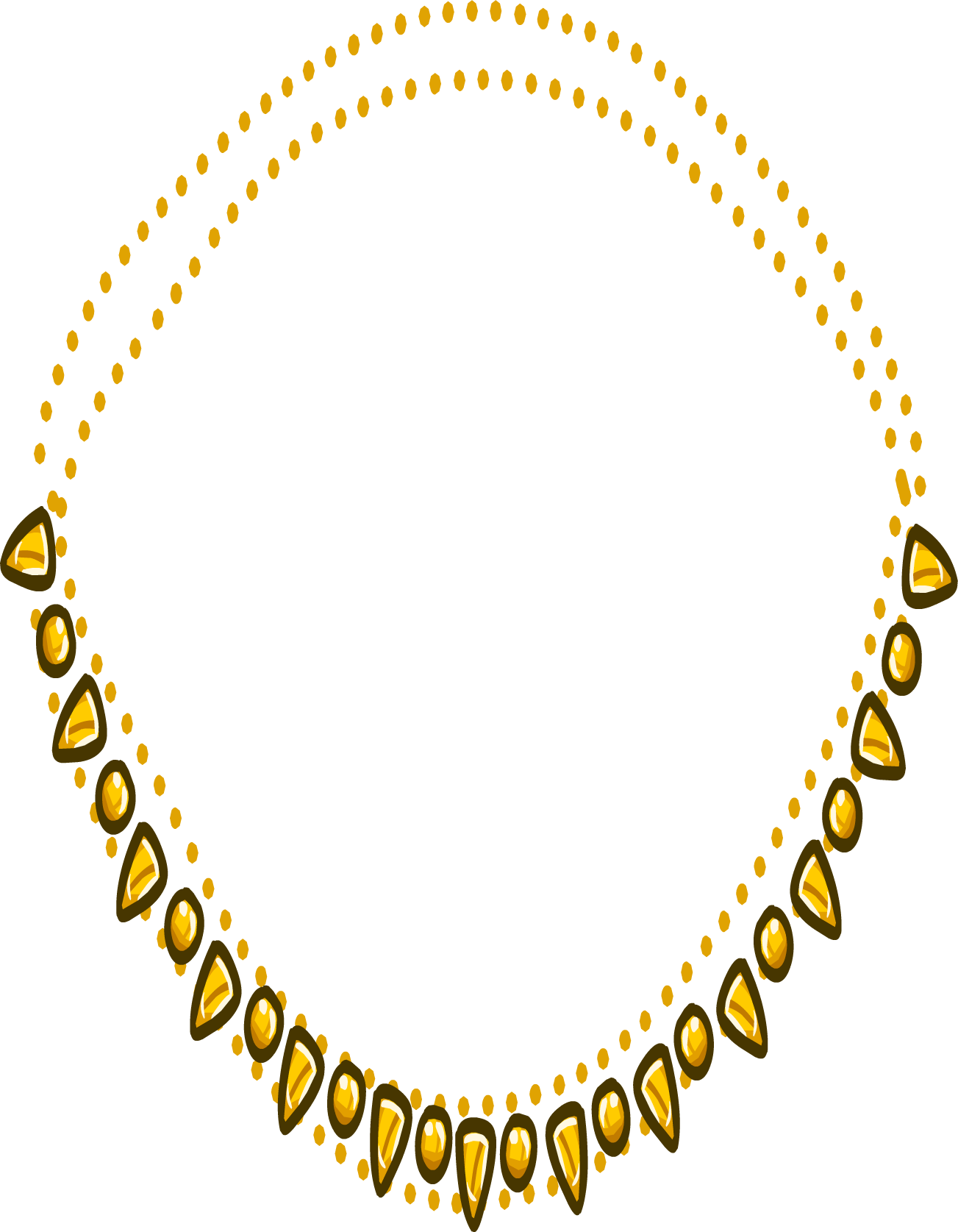 Gold Necklace Icon - Necklace (1303x1675), Png Download
