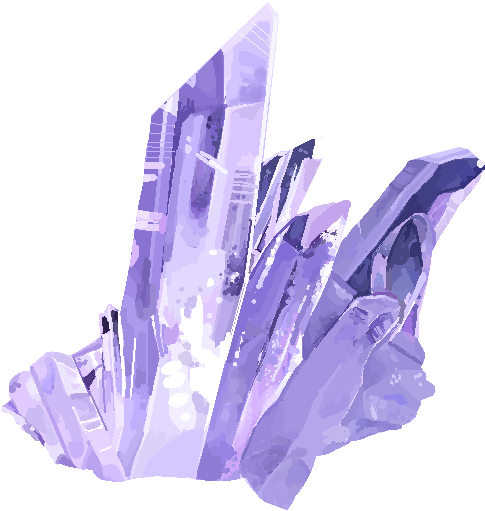 Purple Crystals Png (572x648), Png Download