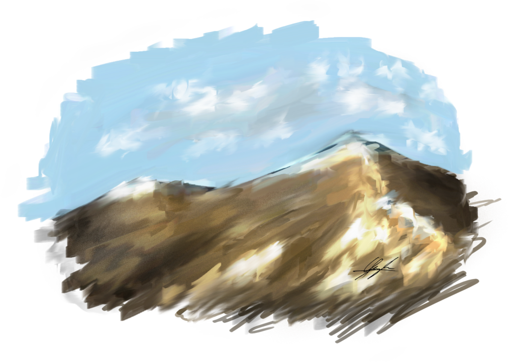 Paint Drawing Back - Drawing (1023x732), Png Download