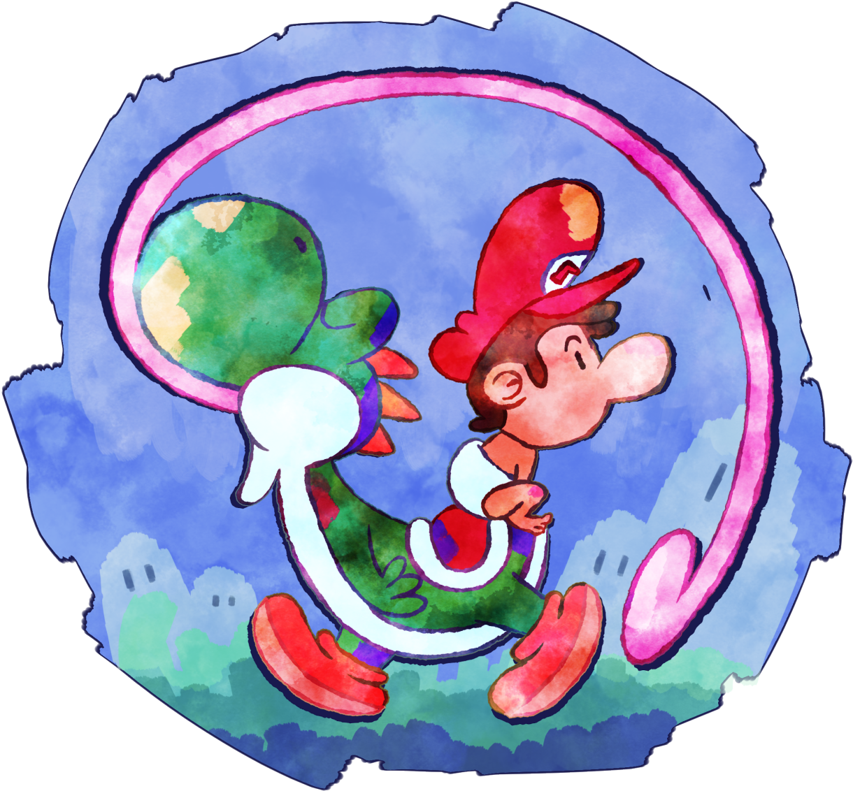 “ Still My Number One Favorite Game, Yoshi's Island - Cartoon (1280x1210), Png Download