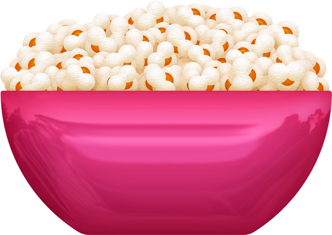 Fiesta Del Pijama - Popcorn On A Bowl Png Clipart (1075x763), Png Download