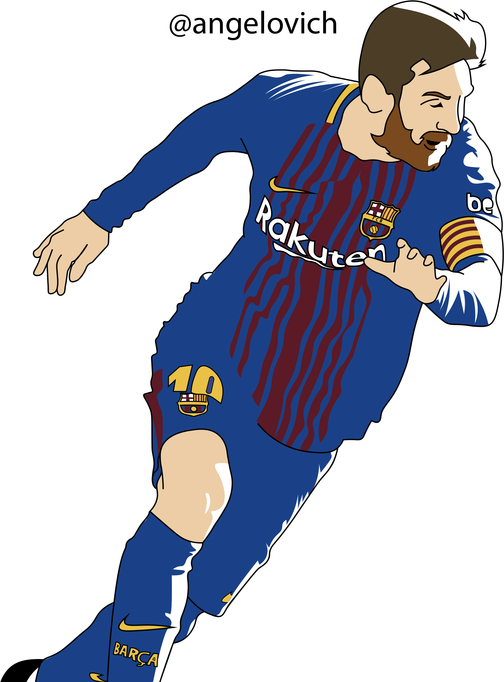 Drawing To Messi - Messi Drawing (1670x2289), Png Download