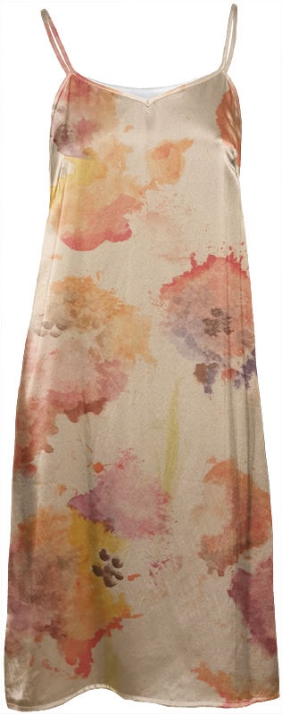 Watercolor Floral Slip Dress $114 - Pattern (400x821), Png Download