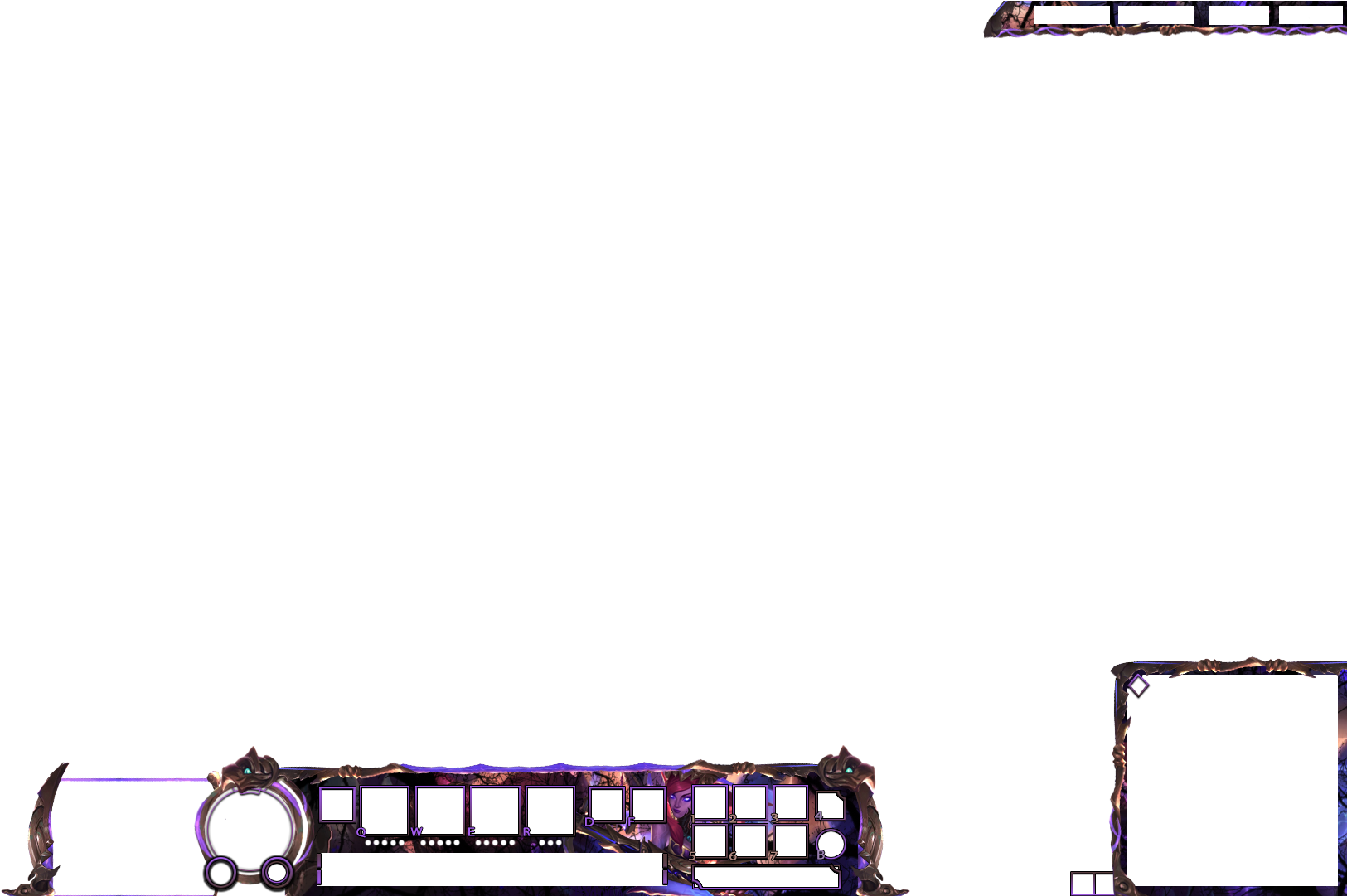 Lunar Wraith Caitlyn Stream Overlay Screen Size, League - Lol Stream Overlay Webcam (1920x1080), Png Download