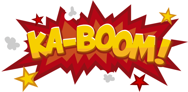 Boom Cartoon Png - Ka Boom (640x320), Png Download