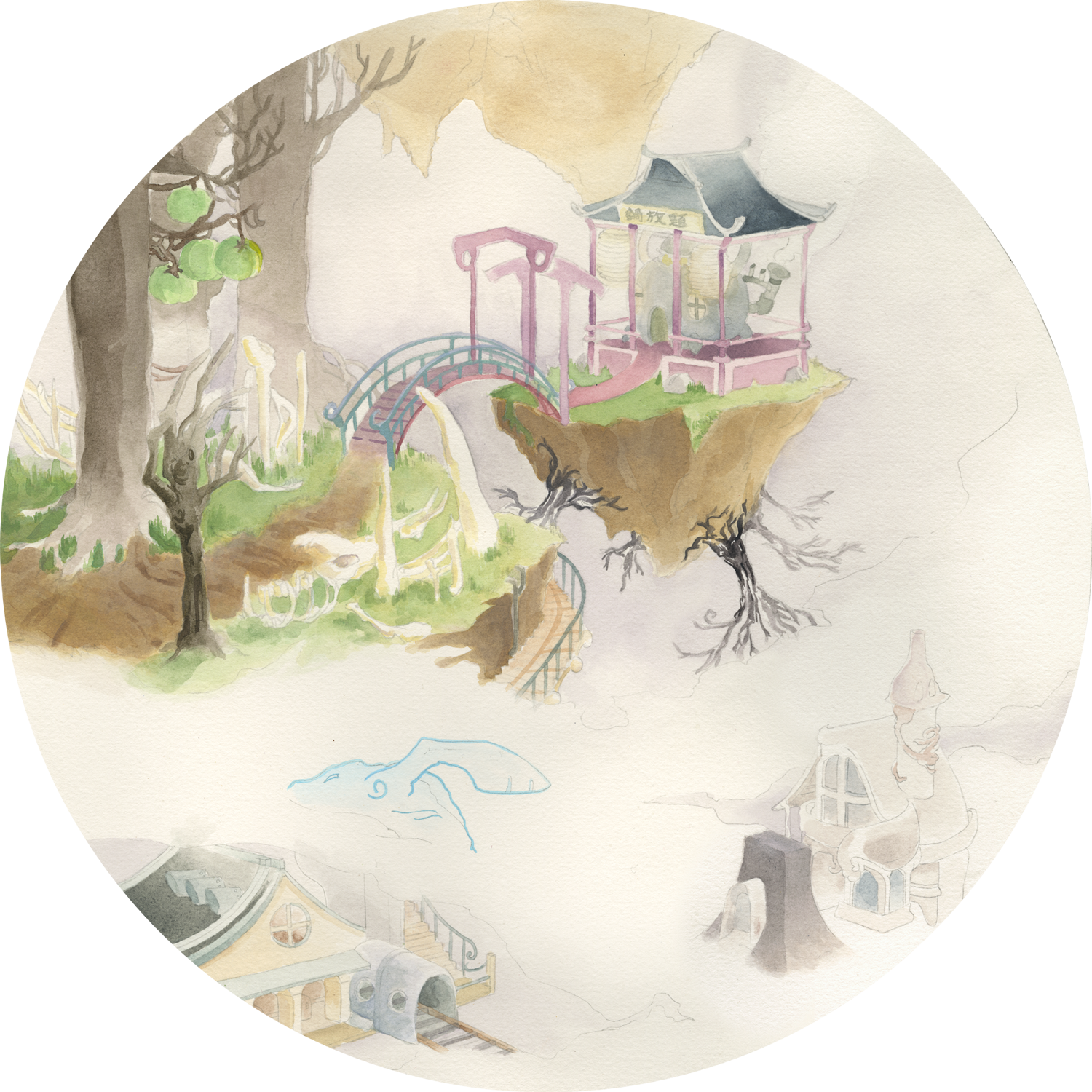 Window Travel - Painting (1500x1500), Png Download