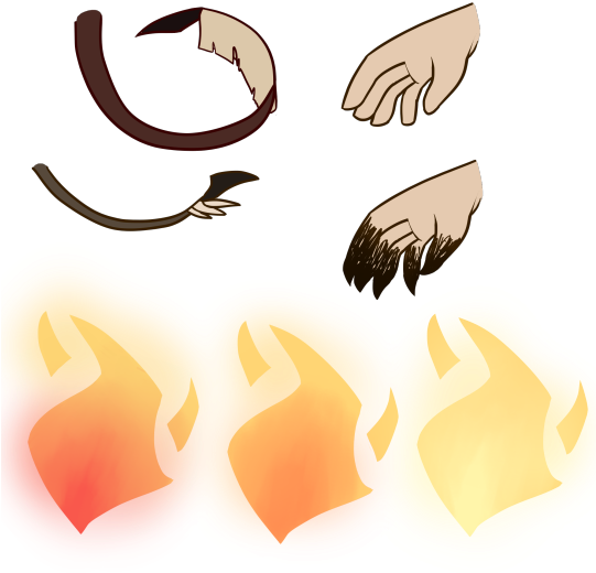 Demons Have Tails That Can Have Fur Or Hair On It, - Illustration (540x540), Png Download