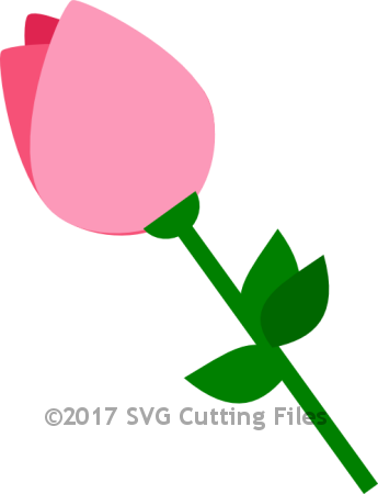 Bud - Rose Bud Simple (345x450), Png Download