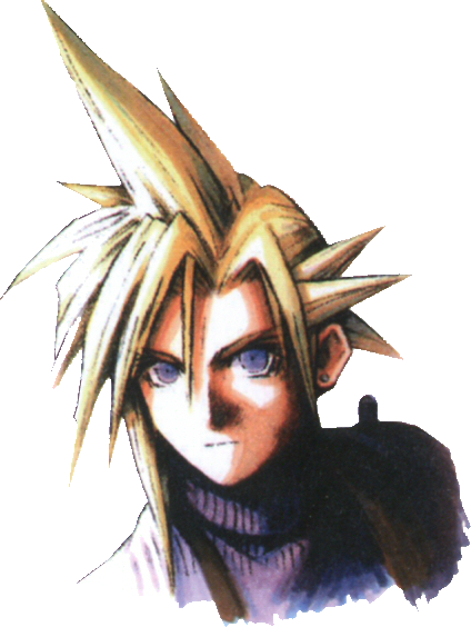 Cloud Strife Portrait Young Ffvii - Final Fantasy 7 Cloud Portrait (424x564), Png Download
