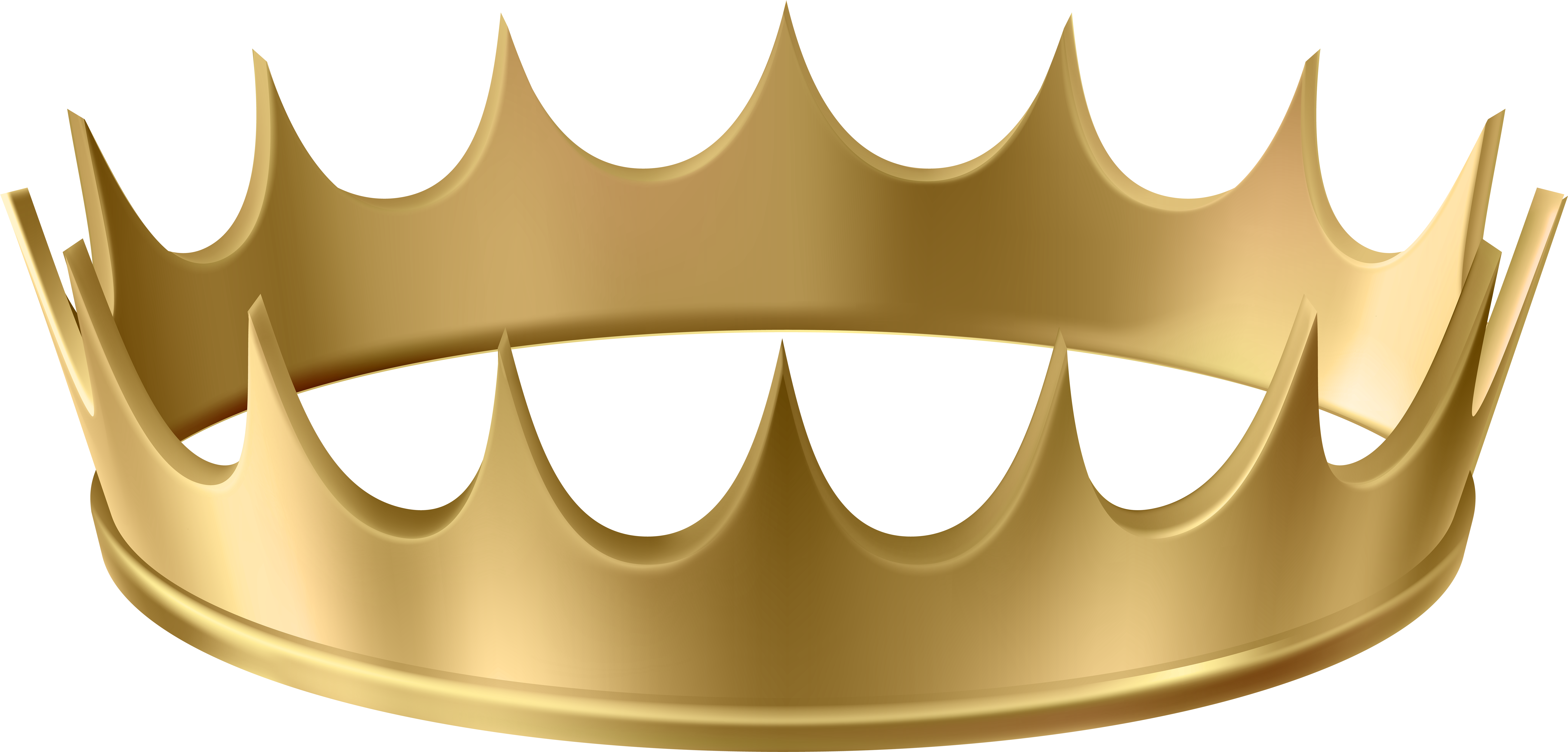 Gold Crown Png Clip - Clip Art (8000x3817), Png Download