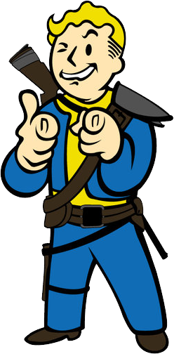 Fallout Vault Boy Png (248x504), Png Download