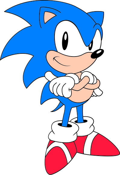 Classic Sonic The Hedgehog Png - Classic Sonic Draw (398x579), Png Download