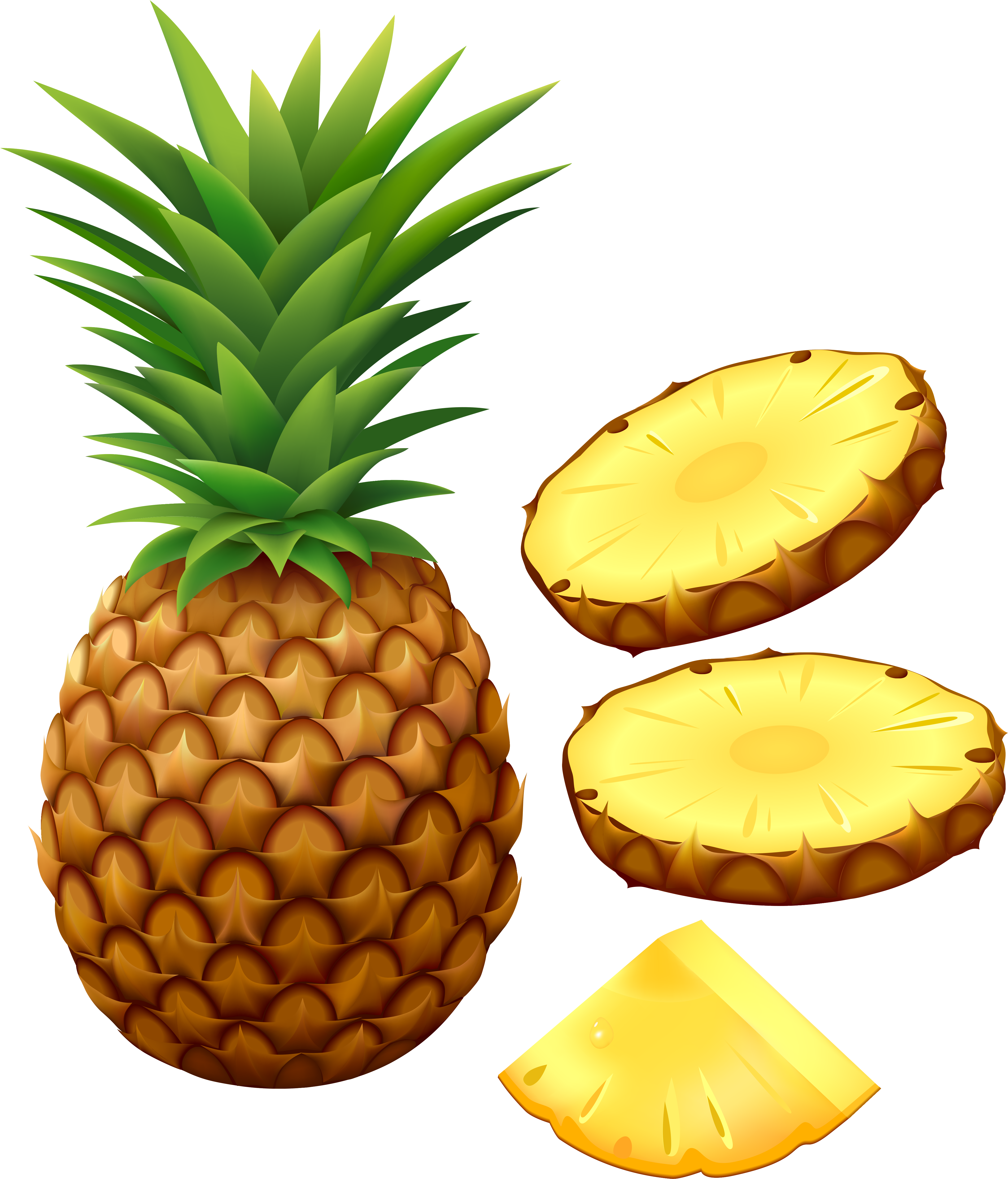 0 126f4a 716f88d6 Orig - Pineapple Png Clipart (4263x4988), Png Download