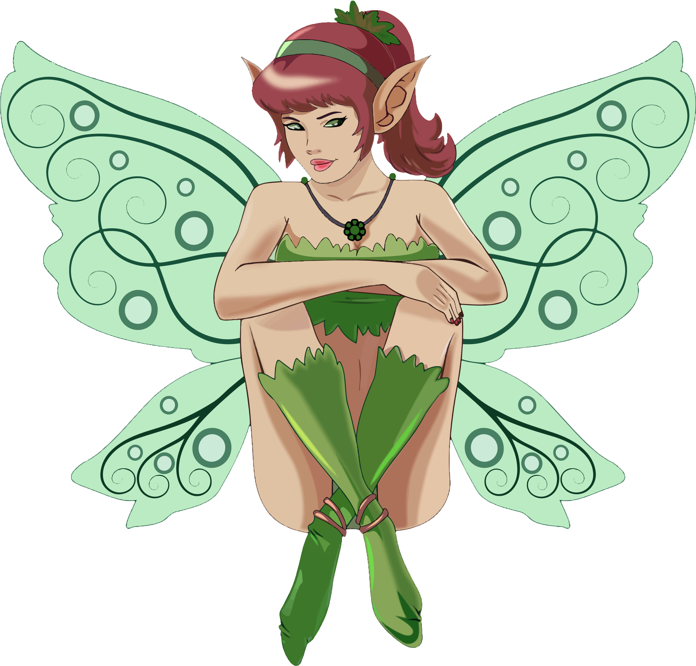 This Free Icons Png Design Of Sitting Fairy (2263x2164), Png Download