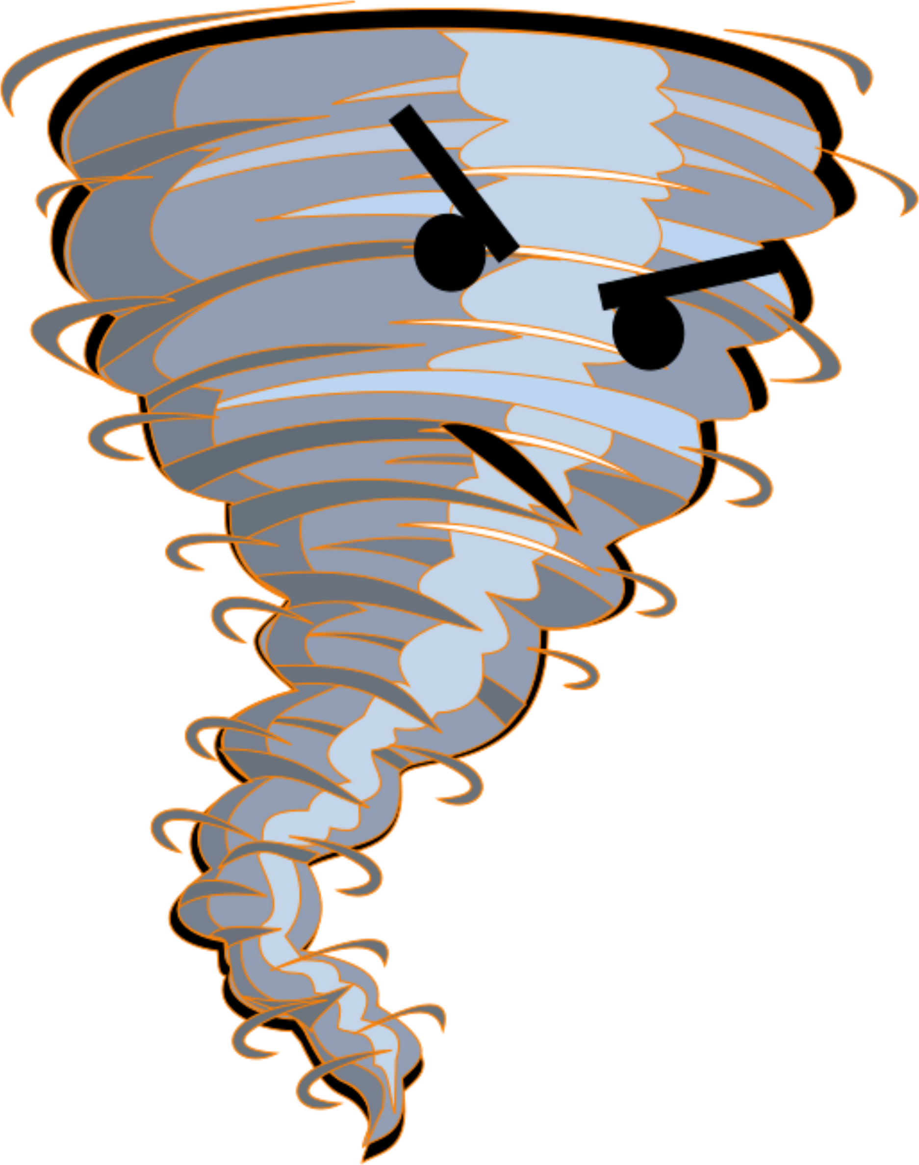 Vector Tornado Mascot - Tornado Png (1874x2374), Png Download
