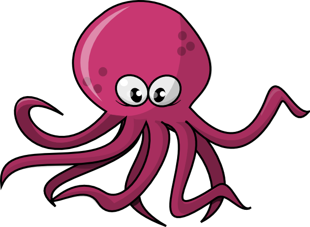 Octopus Clipart (630x463), Png Download