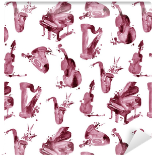 Decorative Watercolor Splash Music Seamless Pattern - ジャズピアノはじめよう! 自由現代社 (400x400), Png Download