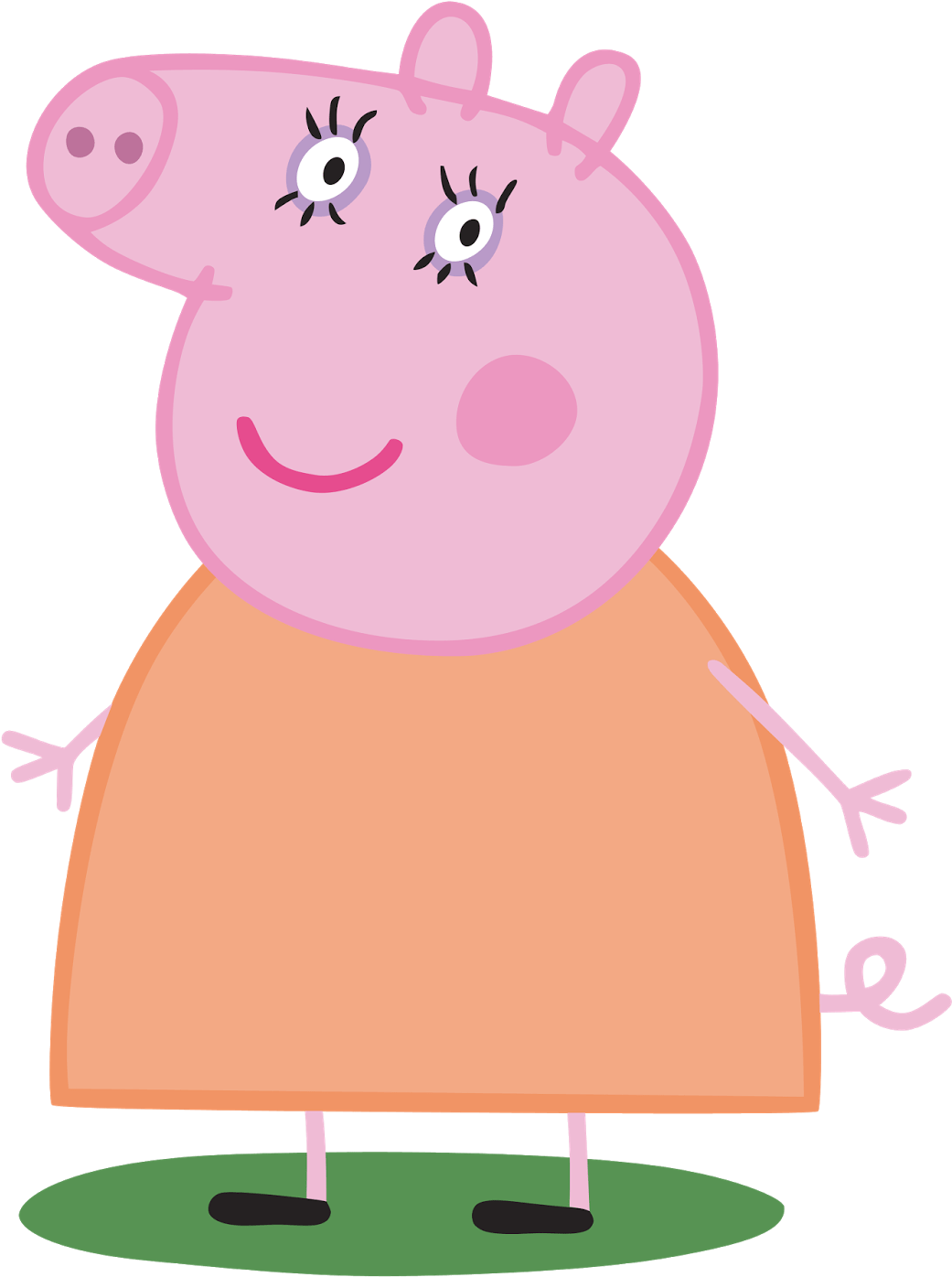 Mummy Pig - Peppa Pig Family Png (1246x1600), Png Download