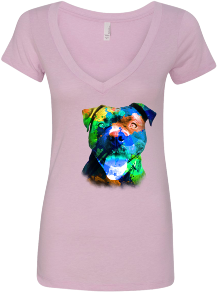 Watercolor Pit Bull - Clothing (600x600), Png Download