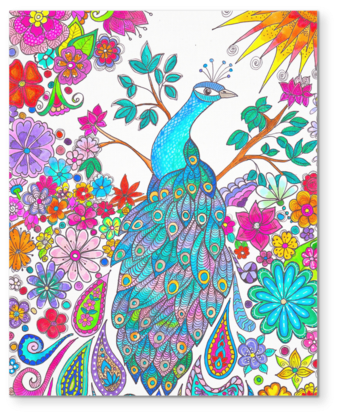 Peacock Blue Poster - Motif (500x500), Png Download