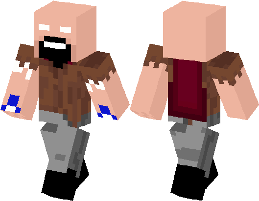 Minecraft Old Notch Skin (528x418), Png Download
