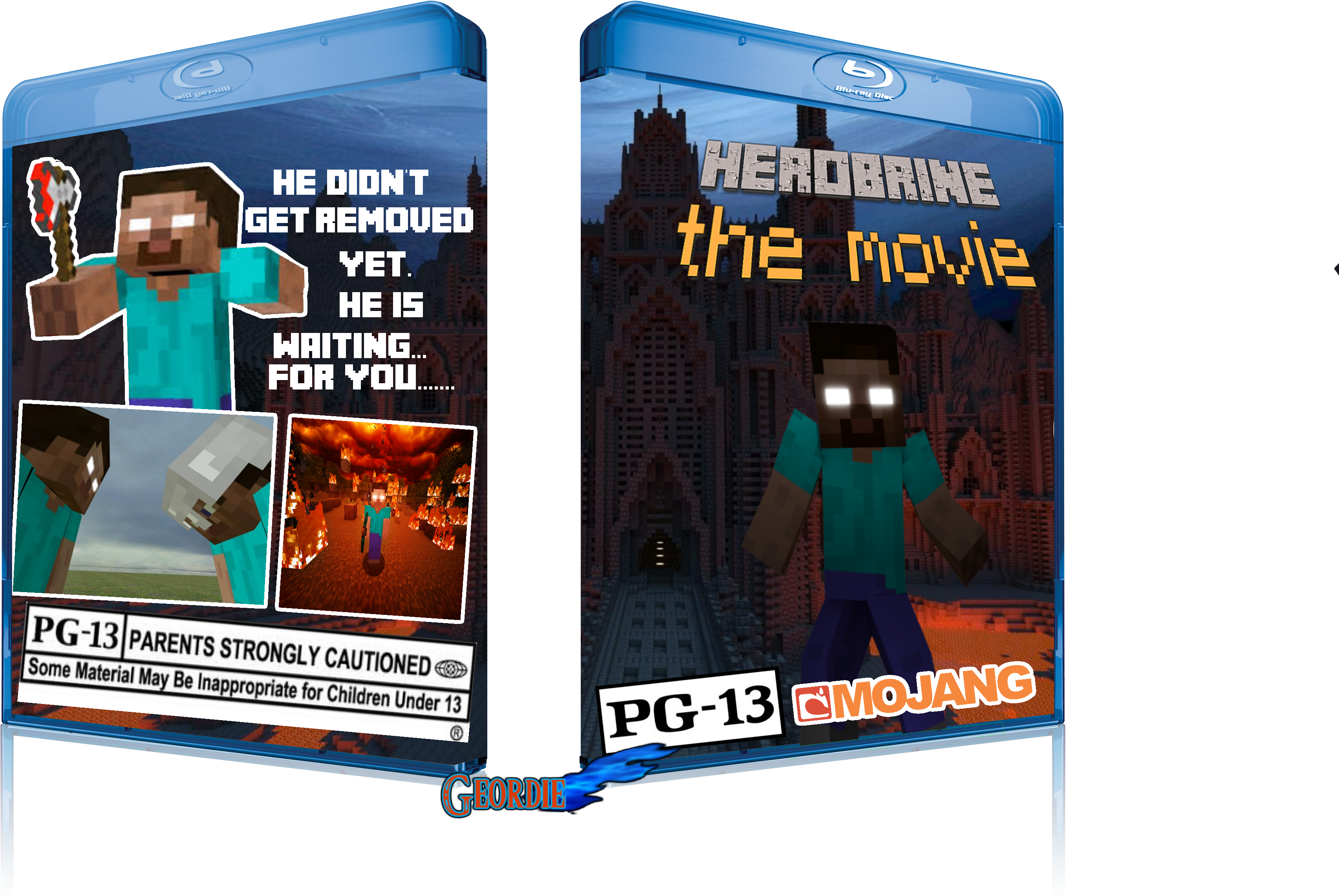 Herobrine The Movie Movies Box Art Cover Geordie Png - Pg 13 Symbol (4134x2362), Png Download