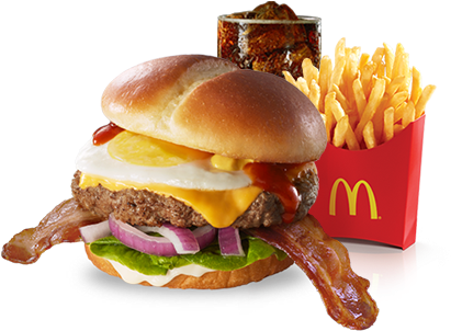Golden Egg Cheeseburger Meal - Cheeseburger (439x412), Png Download