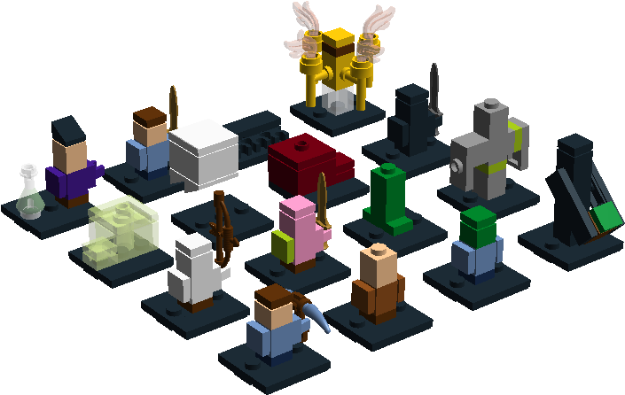 Minecraft Colectable Micro Mobs - Lego Minecraft Custom Micro Mobs (1415x703), Png Download