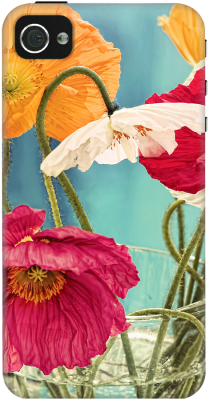 Vintage Toned Poppy Flower Case For Iphone 4/4s - Bright Dancers - Vintage Toned Poppy Flower Still ... (300x400), Png Download